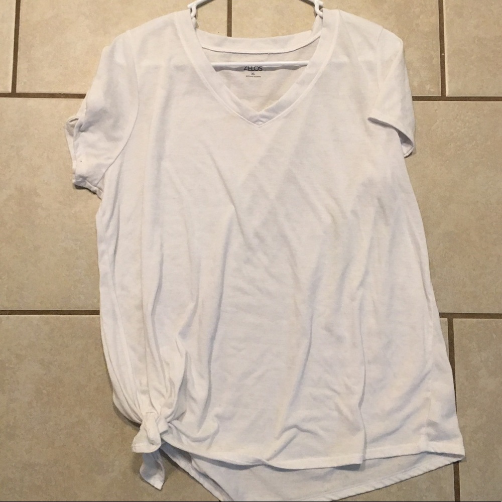 White tie knot shirt